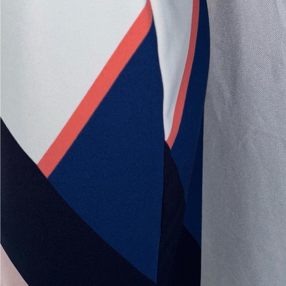 Vince Camuto  Printed Sheath Dress in Pink, Blue, and White - Picture 2 of 13